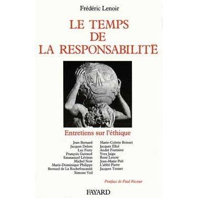 Cover for Frédéric Lenoir · Le temps de la responsabilité (Paperback Book) (2022)