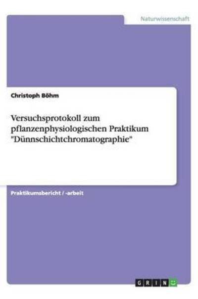 Cover for Böhm · Versuchsprotokoll zum pflanzenphys (Book) (2013)