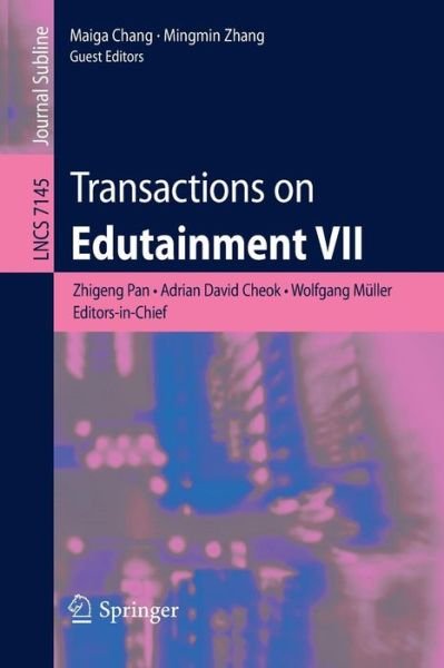 Cover for Zhigeng Pan · Transactions on Edutainment VII - Lecture Notes in Computer Science (Taschenbuch) (2012)