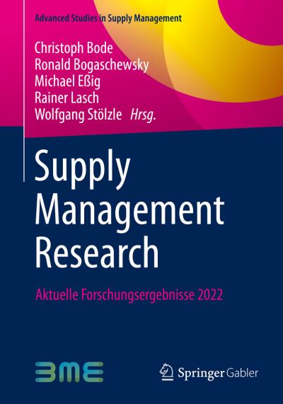 Cover for Christoph Bode · Supply Management Research (Book) (2022)