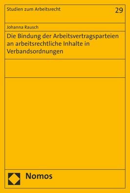 Cover for Rausch · Die Bindung der Arbeitsvertragsp (Book) (2019)