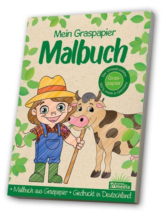 Cover for Malbuch Graspapier · Malbuch Graspapier - Bauernhof.8749 (Bok)