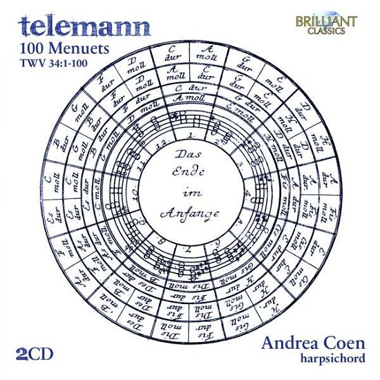 Cover for Andrea Coen · Telemann: 100 Menuets Twv 34:1-100 (CD) (2021)