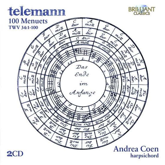 Telemann: 100 Menuets Twv 34:1-100 - Andrea Coen - Musiikki - BRILLIANT CLASSICS - 5028421962498 - perjantai 19. marraskuuta 2021