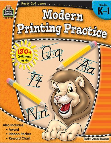 Cover for Teacher Created Resources Staff · Ready-set-learn: Modern Printing Practice Grd K-1 (Paperback Bog) (2007)