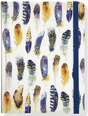 Cover for Inc Peter Pauper Press · Jrnl Mid Watercolor Feathers (Hardcover Book) (2017)