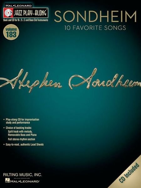 Cover for Stephen Sondheim · Sondheim: Jazz Play-along Volume 183 (Taschenbuch) (2014)