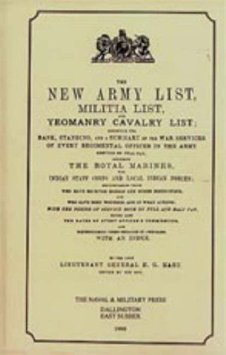 Cover for Hart · Hart's Army List 1895 (Hardcover Book) (2006)