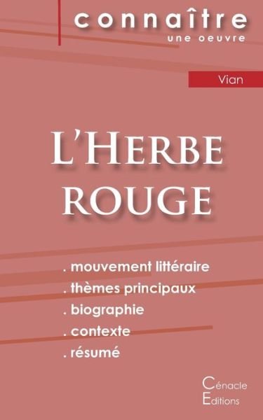 Cover for Boris Vian · Fiche de lecture L'Herbe rouge (Analyse litteraire de reference et resume complet) (Paperback Bog) (2022)