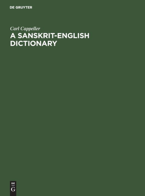 Cover for Carl Cappeller · A Sanskrit-English dictionary (Hardcover Book) (1901)