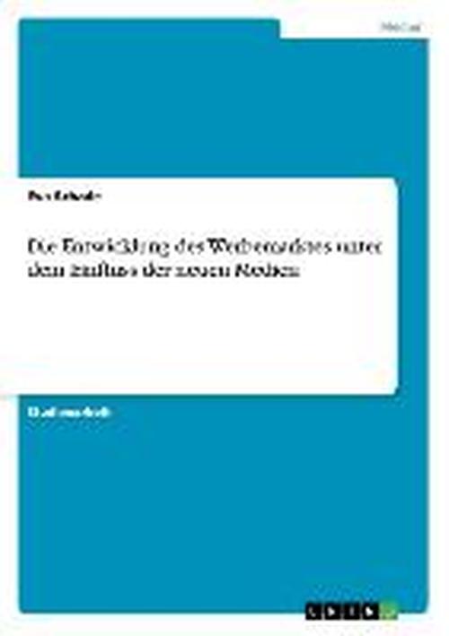 Cover for Schade · Die Entwicklung des Werbemarktes (Book) [German edition] (2008)