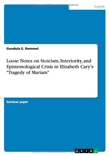 Loose Notes on Stoicism, Interio - Rommel - Książki - GRIN Verlag GmbH - 9783656096498 - 7 stycznia 2012