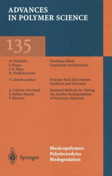 Cover for V Bellon-maurel · Blockcopolymers, Polyelectrolytes, Biodegradation - Advances in Polymer Science (Paperback Book) [Softcover reprint of the original 1st ed. 1998 edition] (2013)