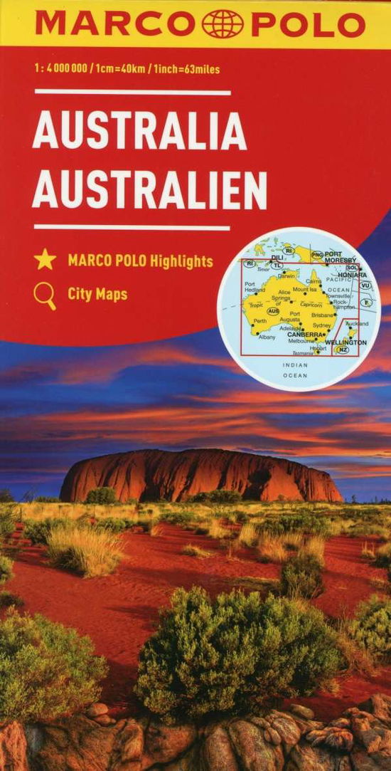 Australia Marco Polo Map - Marco Polo - Książki - MAIRDUMONT GmbH & Co. KG - 9783829739498 - 1 czerwca 2022