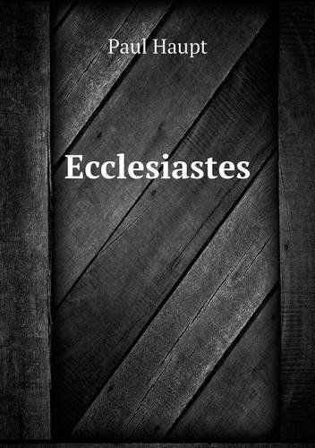 Cover for Paul Haupt · Ecclesiastes (Paperback Book) (2013)