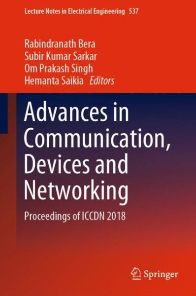 Cover for Advances in Communication Devices and Networking (Book) [1st ed. 2019 edition] (2019)