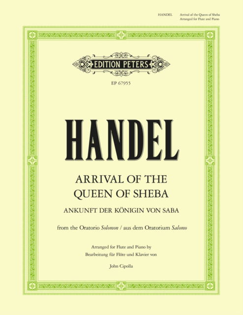 Arrival of the Queen of Sheba - - Bøger - Edition Peters - 9790300748498 - 12. april 2001