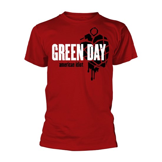Cover for Green Day · American Idiot Heart Grenade (Red) (T-shirt) [size L] [Red edition] (2021)