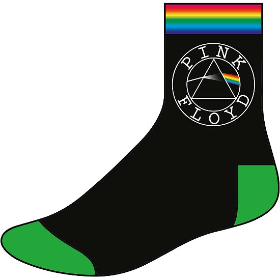 Cover for Pink Floyd · Pink Floyd Unisex Ankle Socks: Circle Logo (UK Size 7 - 11) (TØJ) [size M] [Black - Unisex edition]