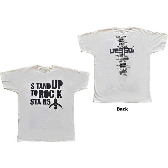 U2 Unisex T-Shirt: 360 Degree Tour 2009 Stand Up to Rock Stars (Ex-Tour & Back Print) - U2 - Mercancía -  - 5056561051499 - 