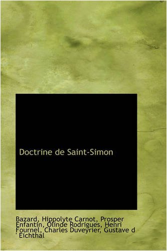 Cover for Bazard · Doctrine De Saint-simon (Hardcover Book) (2008)
