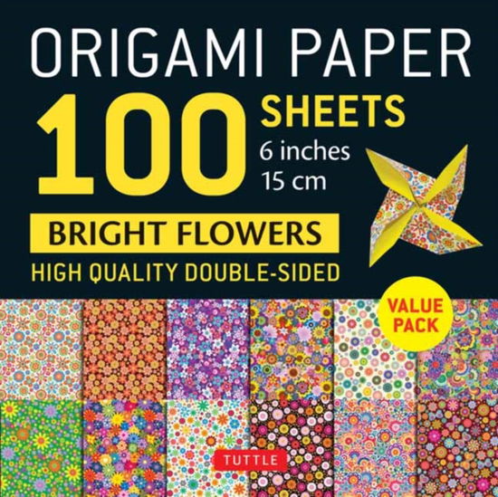 Origami Paper 100 Sheets Bright Flowers 6" (15 cm): Tuttle Origami Paper: Double-Sided Origami Sheets Printed with 12 Different Patterns (Instructions for 5 Projects Included) - - Bøger - Tuttle Publishing - 9780804857499 - 4. marts 2025