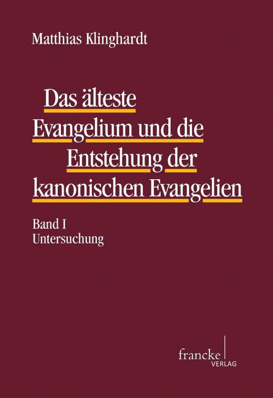 Cover for Klinghardt · D.älteste Evangelium.1-2 (Book)