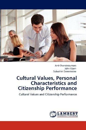 Cover for Subashini Seneviratne · Cultural Values, Personal Characteristics and Citizenship Performance: Cultural Values and Citizenship Performance (Paperback Book) (2012)