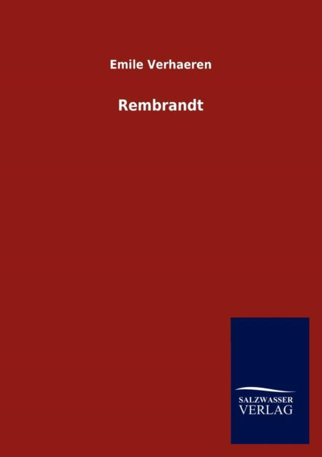 Cover for Emile Verhaeren · Rembrandt (Paperback Book) [German edition] (2012)