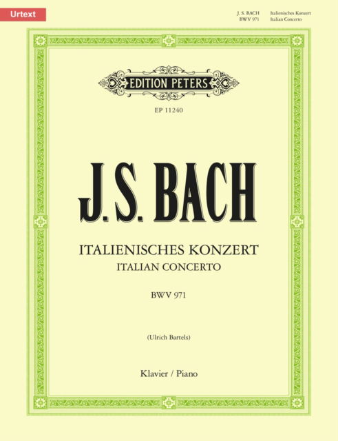 Italian Concerto BWV 971 - Johann Sebastian Bach - Bøker - Edition Peters - 9790014110499 - 5. mars 2010