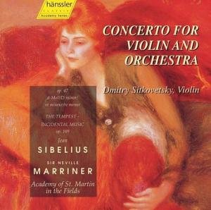 SIBELIUS:Con.for Violin&Orche - Sitkovetsky,dmitry / Marriner,si - Música - hänssler CLASSIC - 4010276010500 - 2 de maio de 2000