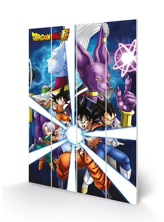 Dragon Ball God Destruction Wood Print - Wood Poster - Merchandise -  - 5051265885500 - 3. februar 2020