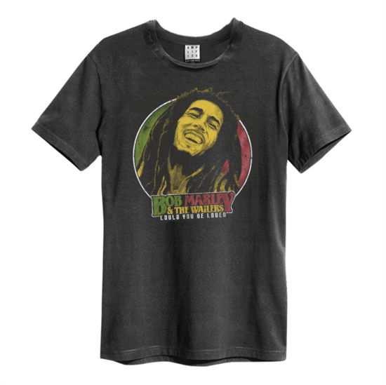 Bob Marley Will You Be Loved Amplified Vintage Charcoal Medium T Shirt - Bob Marley - Produtos - AMPLIFIED - 5054488393500 - 5 de maio de 2022
