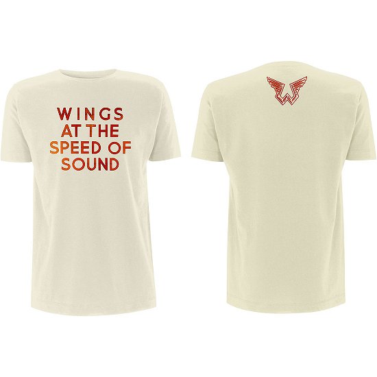 Paul McCartney Unisex T-Shirt: Wings At The Speed Of Sound (Back Print) - Paul McCartney - Marchandise -  - 5056170667500 - 