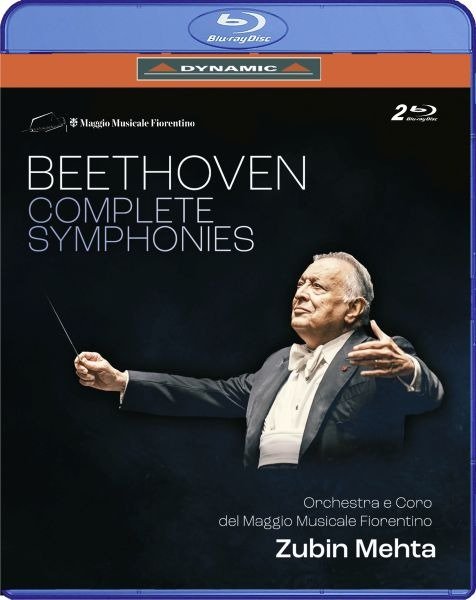 Cover for Mehta, Zubin / Orchestra E Coro Del Maggio Musicale Fiorentino · Beethoven: Complete Symphonies (Blu-ray) (2023)