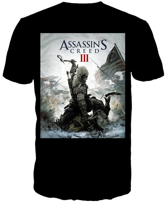 Assassin's Creed III: Black Game Cover (T-Shirt Unisex Tg. XL) - T-Shirt - Merchandise -  - 8718526011500 - October 28, 2012
