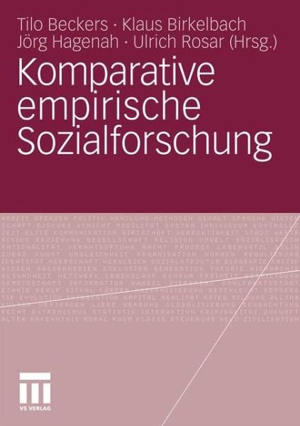 Cover for Tilo Beckers · Komparative Empirische Sozialforschung (Paperback Book) (2010)