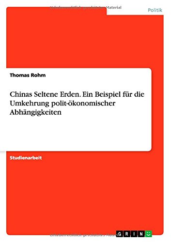 Cover for Rohm · Chinas Seltene Erden. Ein Beispiel (Book) [German edition] (2011)