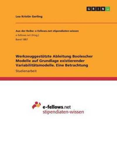 Cover for Gerling · Werkzeuggestützte Ableitung Boo (Book) (2016)