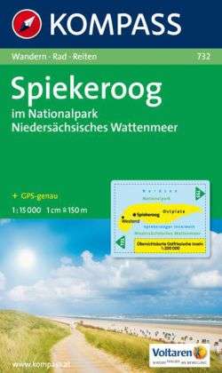 Cover for Mair-Dumont / Kompass · Kompass Wanderkarte: Spiekeroog im Naturpark Nidersächsisches Wattenmeer (Book) (2002)