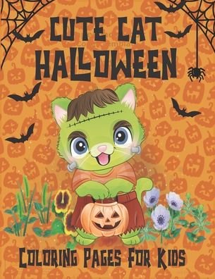 Cover for Wahiba Coloring Book · Cute Cat Halloween Coloring Pages For Kids (Paperback Book) (2020)