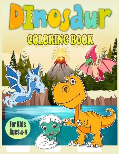 Cover for Heba Studio · Dinosaur Coloring Book For Kids Ages 4-8 (Pocketbok) (2021)
