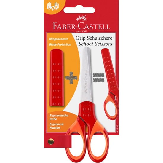 Cover for Faber · Faber-castell Schulschere Mit Klingenschutz Grip 14 Cm (rot) (Book)