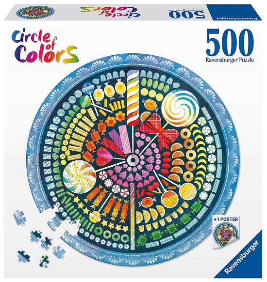Cover for Round Puzzle · Candy (500 Stukjes) (Jigsaw Puzzle)