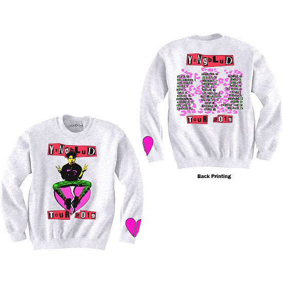 Cover for Yungblud · Yungblud Unisex Sweatshirt: Tour (Back &amp; Sleeve Print) (Bekleidung) [size XS] [White - Unisex edition]