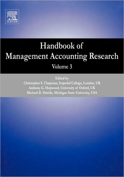 Cover for Anthony Hopwood · Handbook of Management Accounting Research - Handbooks of Management Accounting Research (Hardcover Book) (2008)