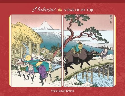 Cover for Hokusai 100 Views of Mt Fuji Adult Colouring Book (Taschenbuch) (2019)