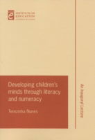 Cover for Terezinha Nunes · Developing children's minds through literacy and numeracy - Inaugural Professorial Lectures (Paperback Book) (1998)