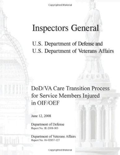 Cover for Department of Veterans Affairs · Dod/va Care Transition Process for Service Members Injured in Oif / Oef (Paperback Book) (2013)