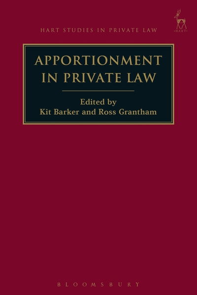 Cover for Barker Kit · Apportionment in Private Law - Hart Studies in Private Law (Hardcover Book) (2018)